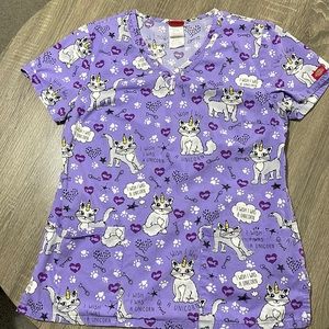 Dickies Lavender “I wish I was a unicorn” Women’s Scrub Top